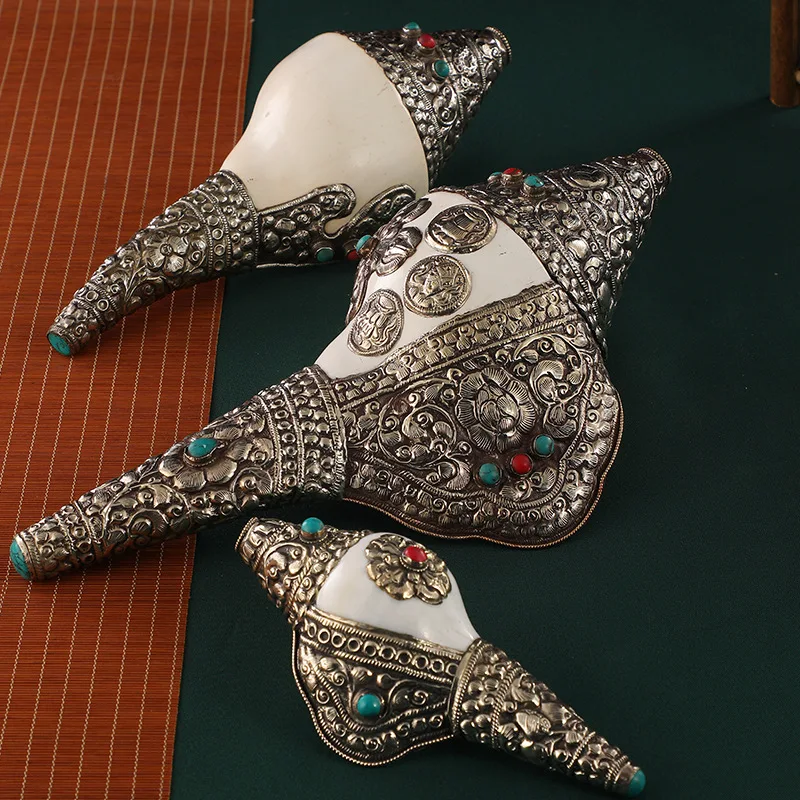 Musical Instrument Glass - Handmade Nepal Tibetan Silver Inlay Turquoise