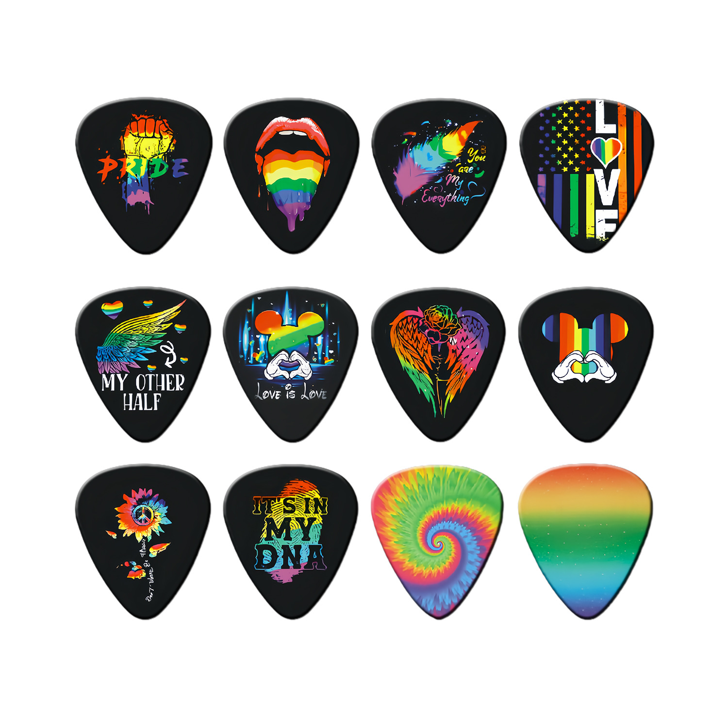 12 Pieces Guitar Picks 0.46mm  - Acoustic Guitar Dreadnought recension och pris