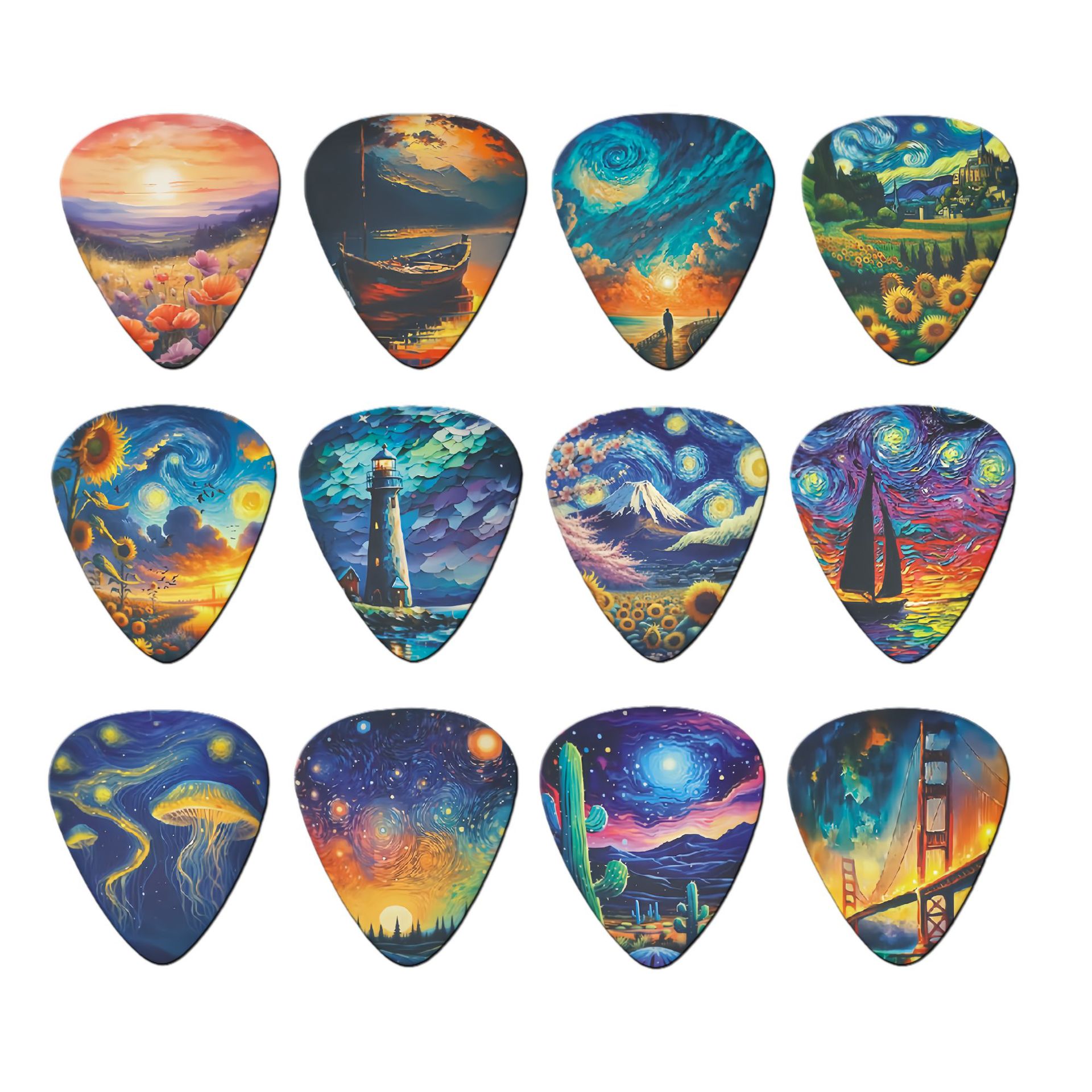 12 Pieces Guitar Picks 0.46mm  - Acoustic Guitar Dreadnought recension och pris