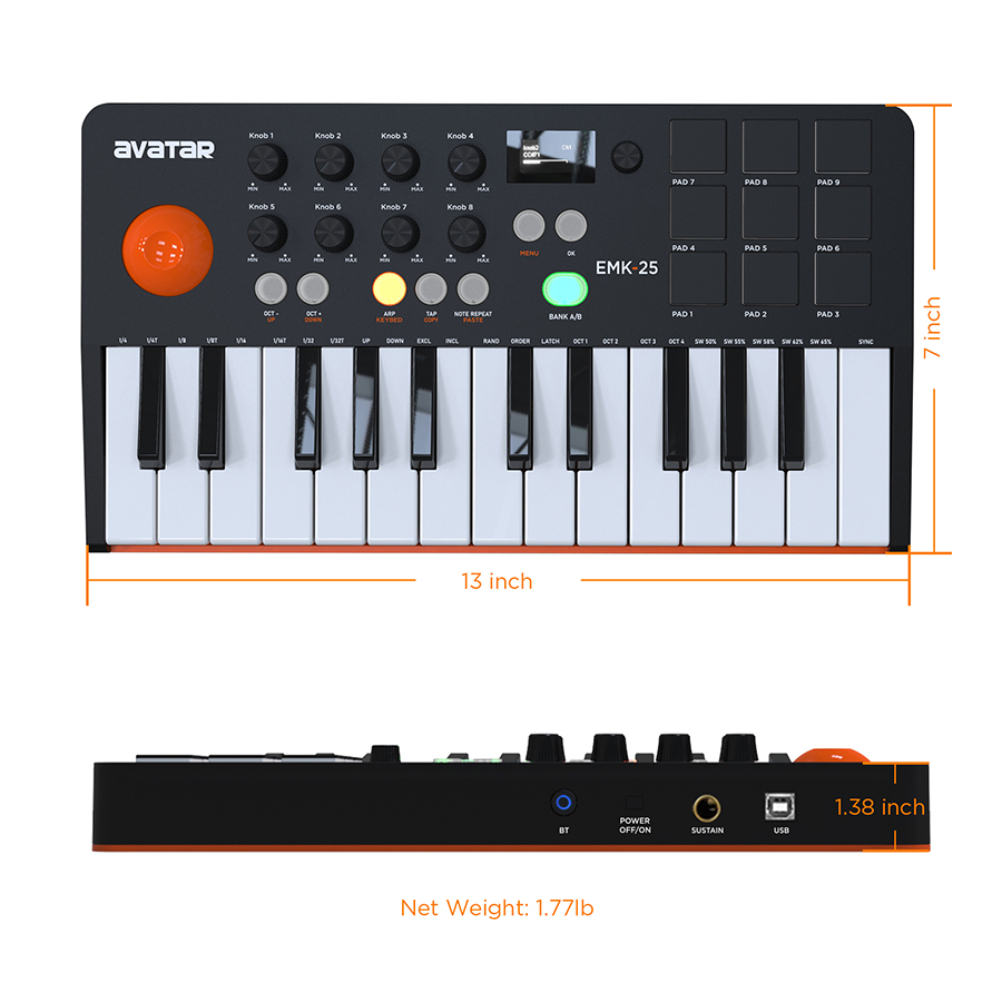 Keyboard MIDI Controller With  - Musical Instrument Keyboard recension och pris