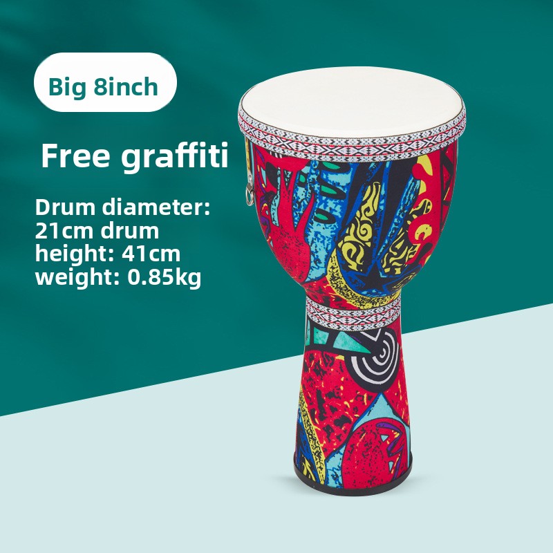 8 inch African  Large 8 Hand D - Bongo Drum Set recension och pris