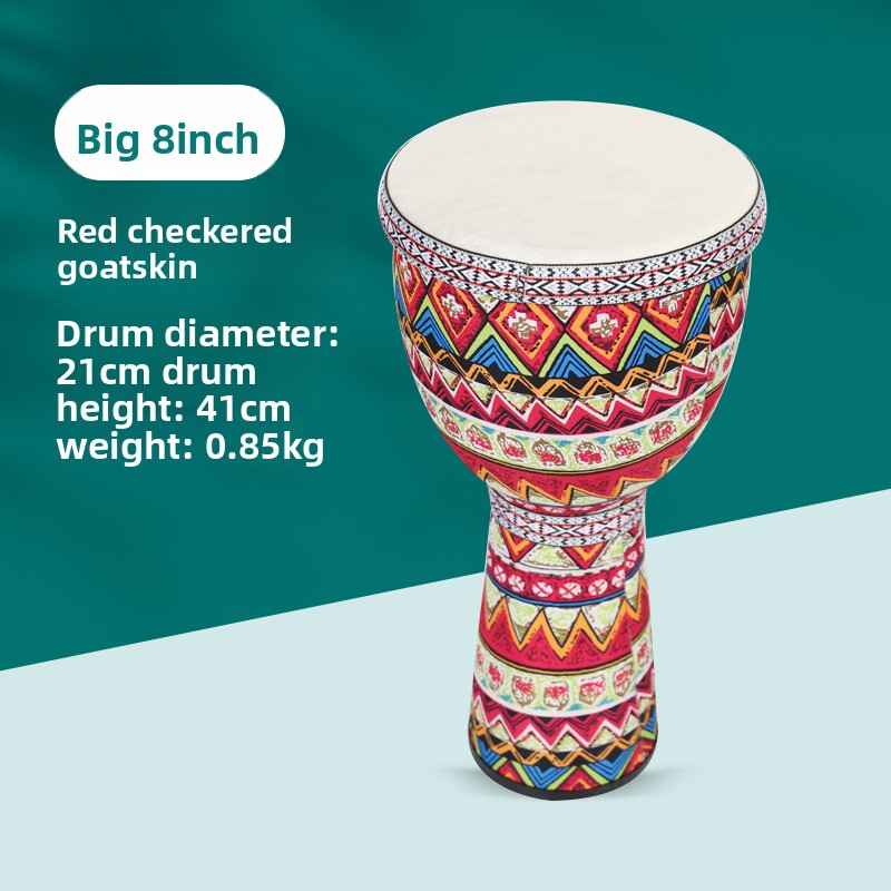 8 inch African  Large 8 Hand D - Bongo Drum Set recension och pris