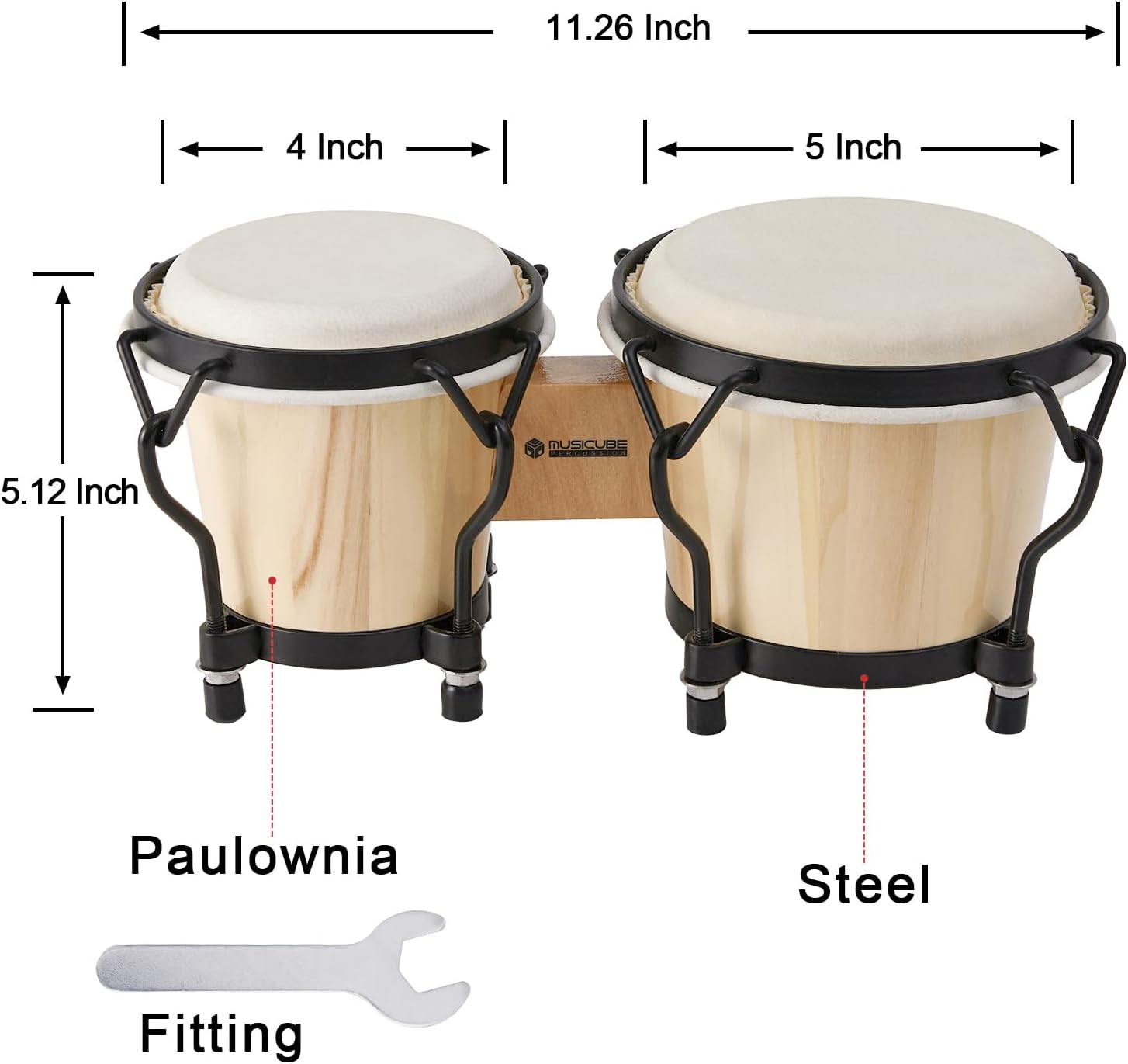 Wholesale Price Top Quality 4+ - Bongo Drum Set recension och pris