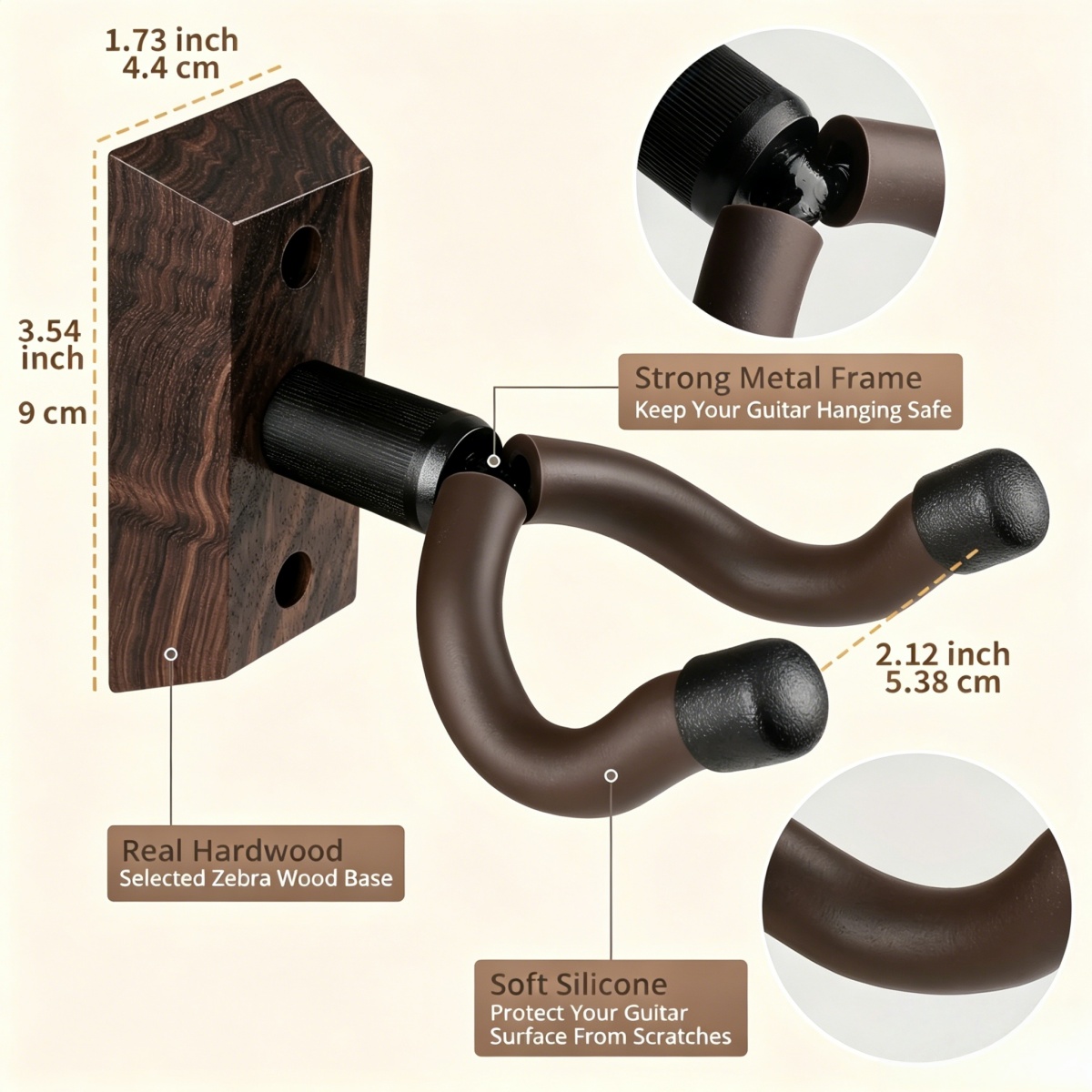 Miwayer Wood Guitar Wall Mount - Acoustic Guitar Dreadnought recension och pris