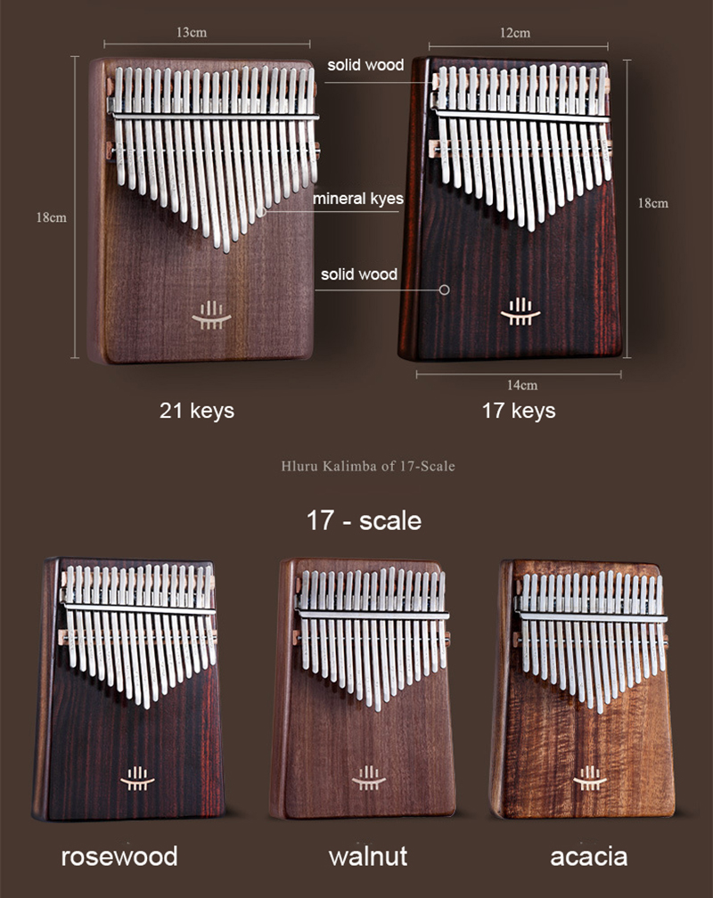 Hluru Kalimba 17 Keys with Hol - Musical Instrument Kalimba recension och pris