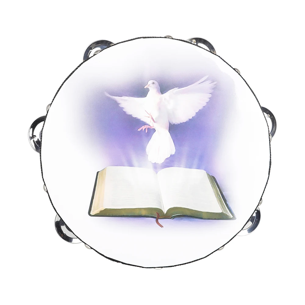8 Inch Tambourine Peace Pigeon - Musical Instrument Game recension och pris