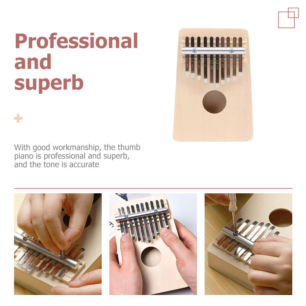 1Set Thumb Piano 10-Tone Porta - Musical Instrument Kalimba recension och pris