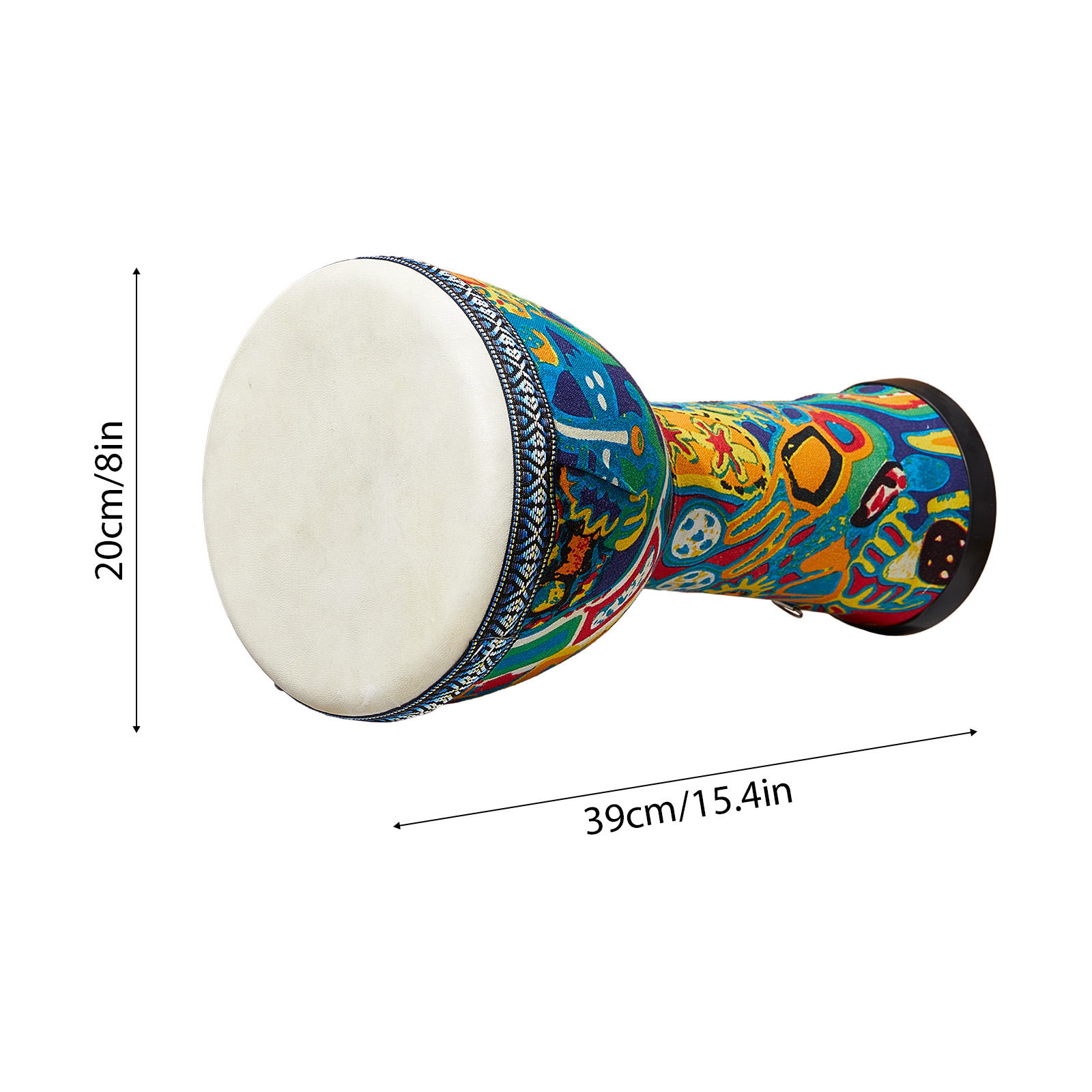 8 Inch African Drum Large 8 Ha - Bongo Drum Set recension och pris