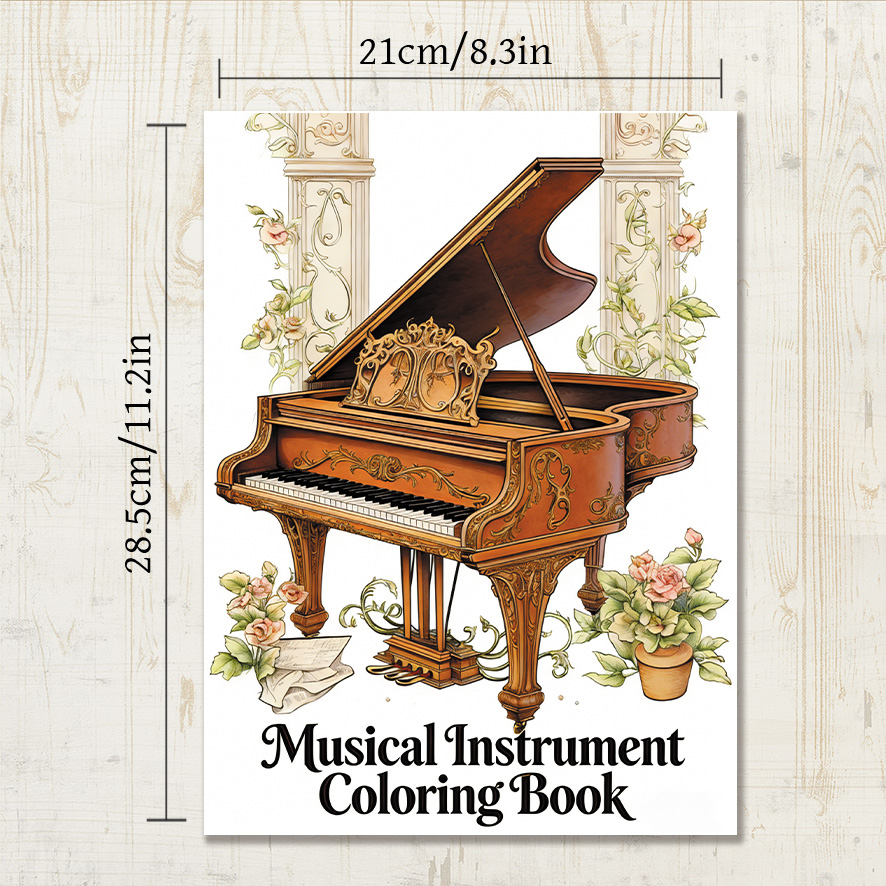 Vintage Grand Piano Musical In - Musical Instrument Coloring Pages recension och pris