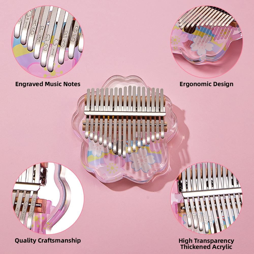 Mini Thumb Piano 17 Keys Porta - Musical Instrument Kalimba recension och pris