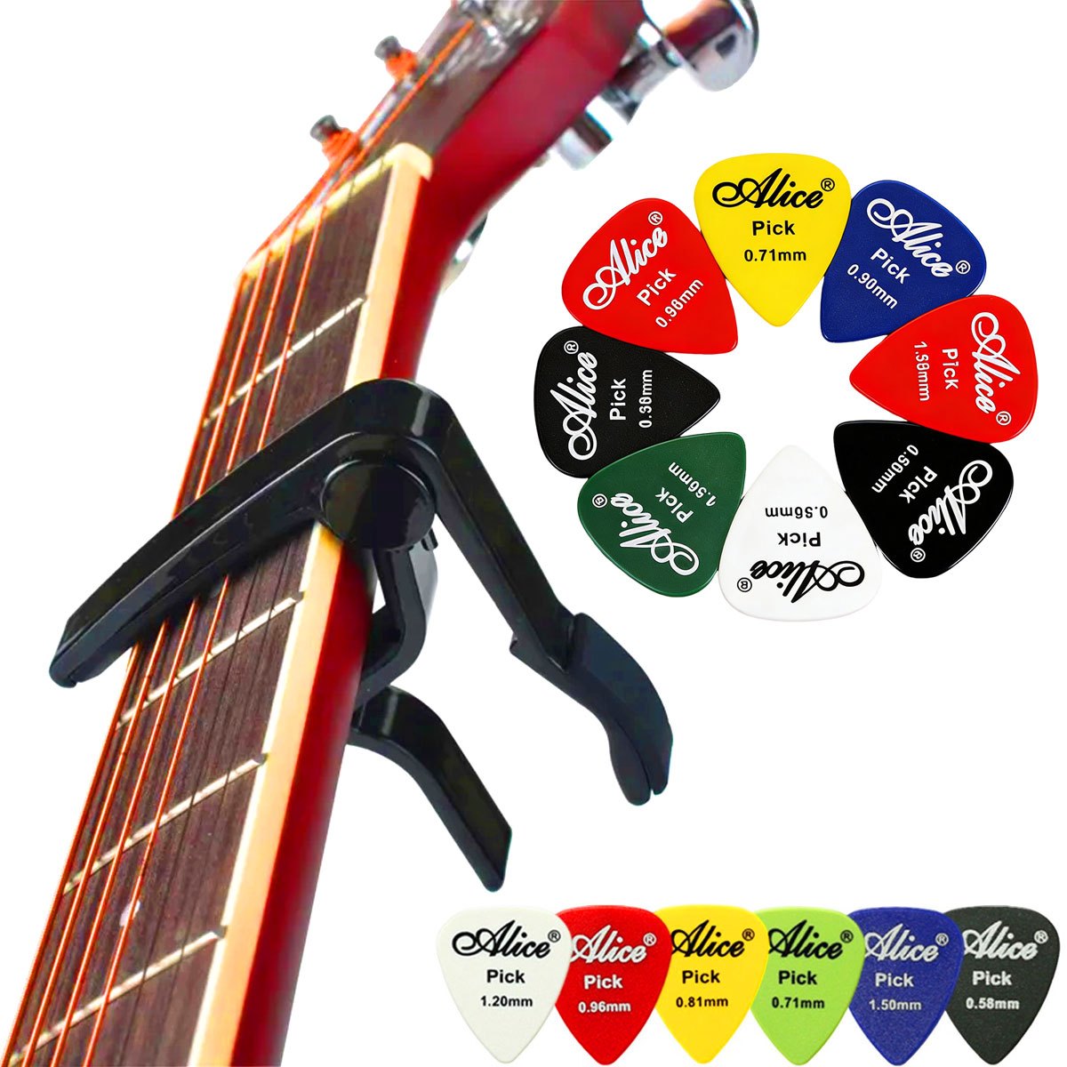 Black Alloy Quick Change Guita - Acoustic Guitar Dreadnought recension och pris