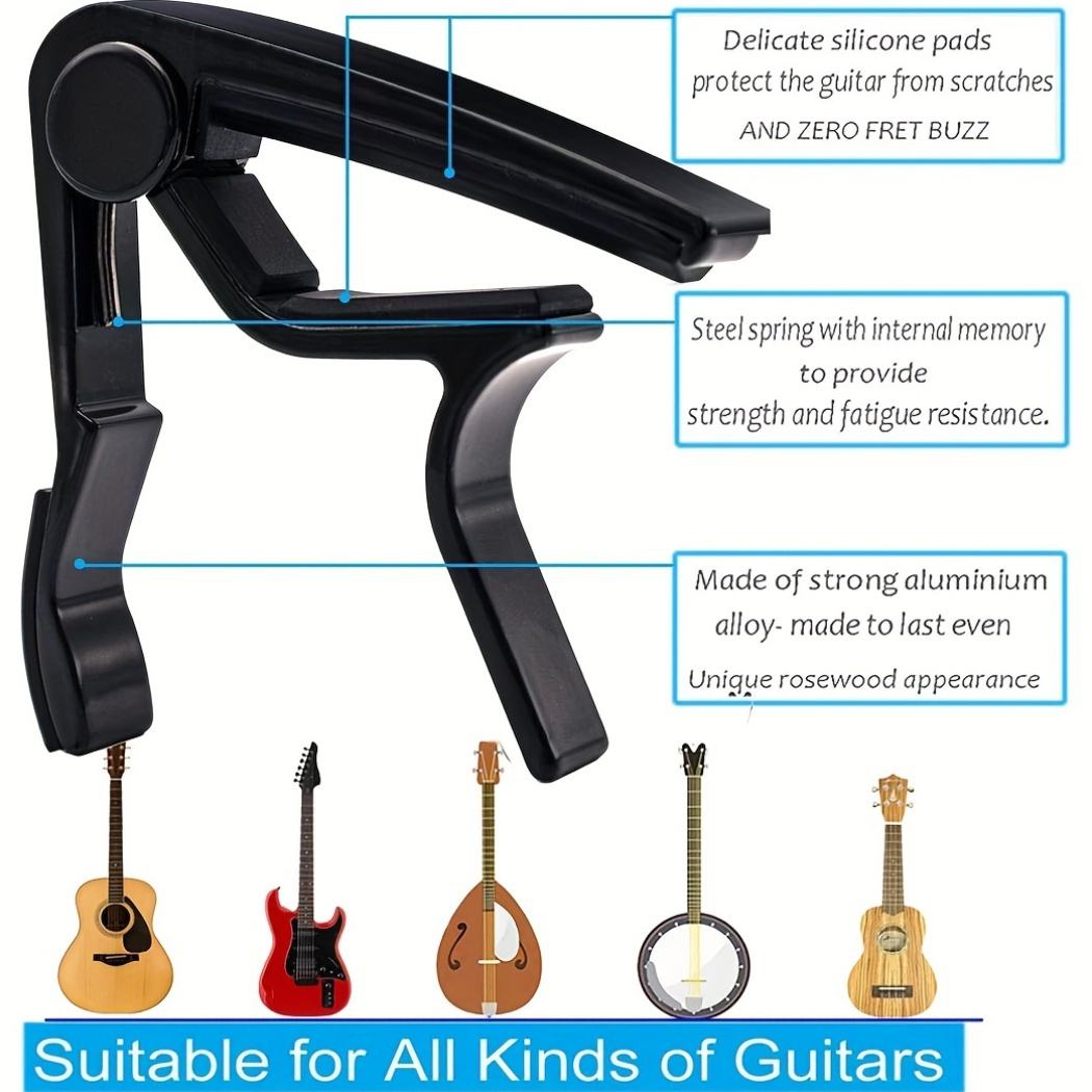 Black Alloy Quick Change Guita - Acoustic Guitar Dreadnought recension och pris
