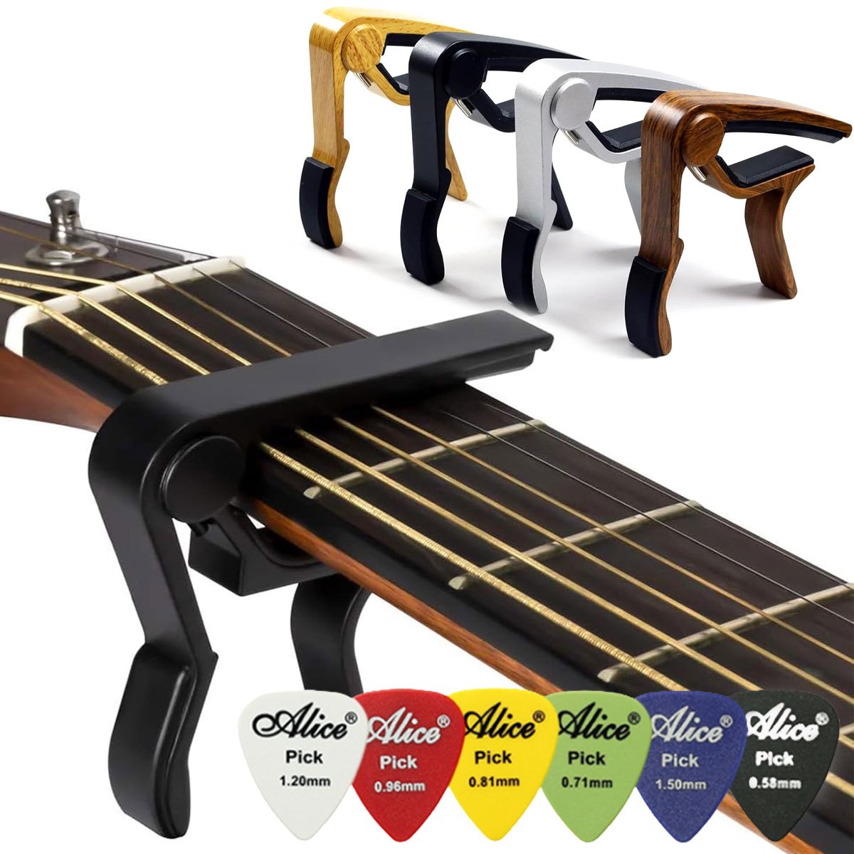 Black Alloy Quick Change Guita - Acoustic Guitar Dreadnought recension och pris