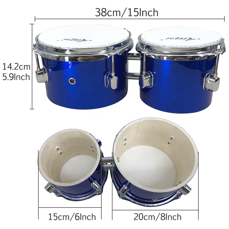 Blue Colour Custom Brand Made  - Bongo Drum Set recension och pris