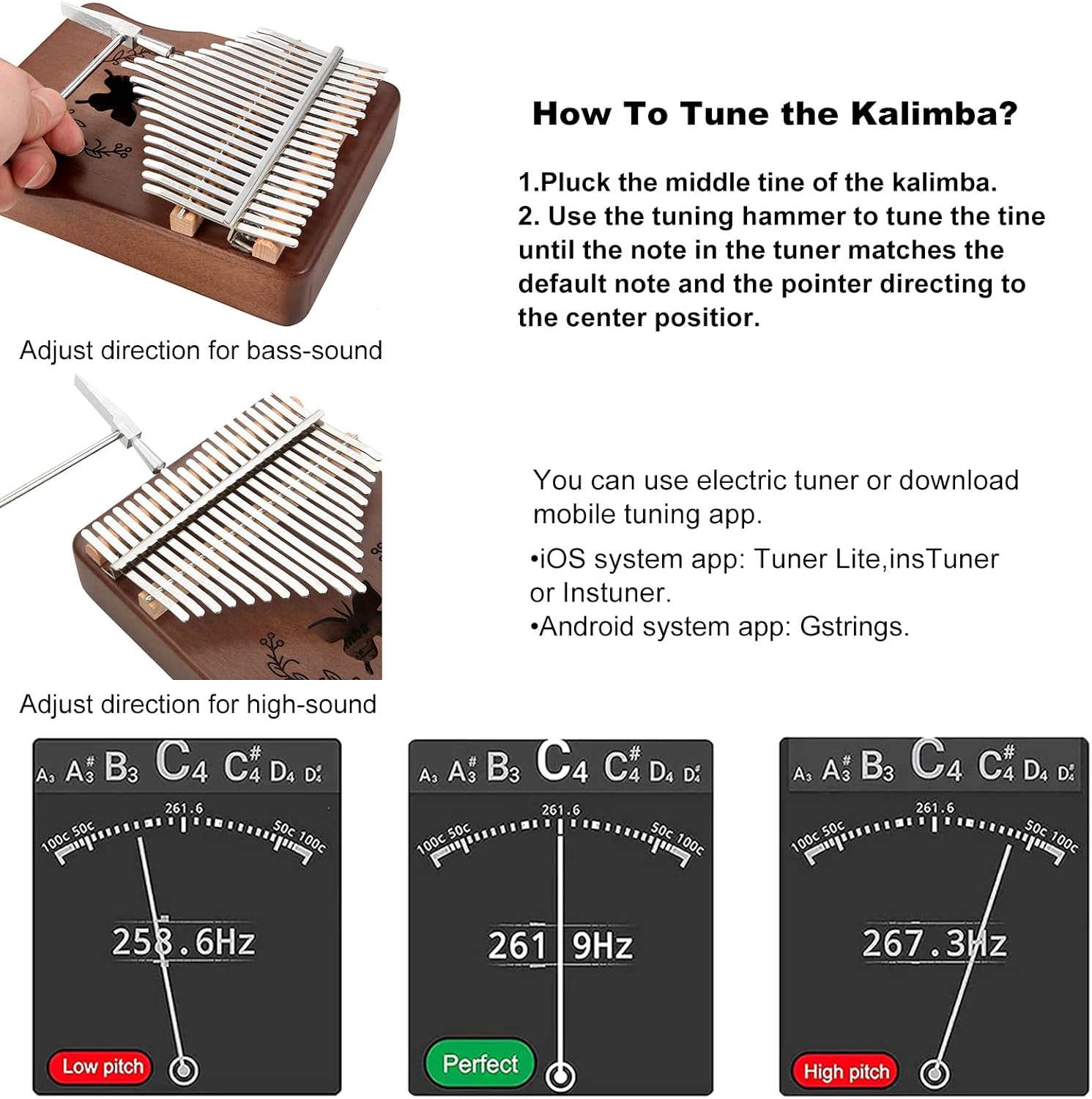Kalimba 21 Keys Thumb Piano, N - Musical Instrument Kalimba recension och pris