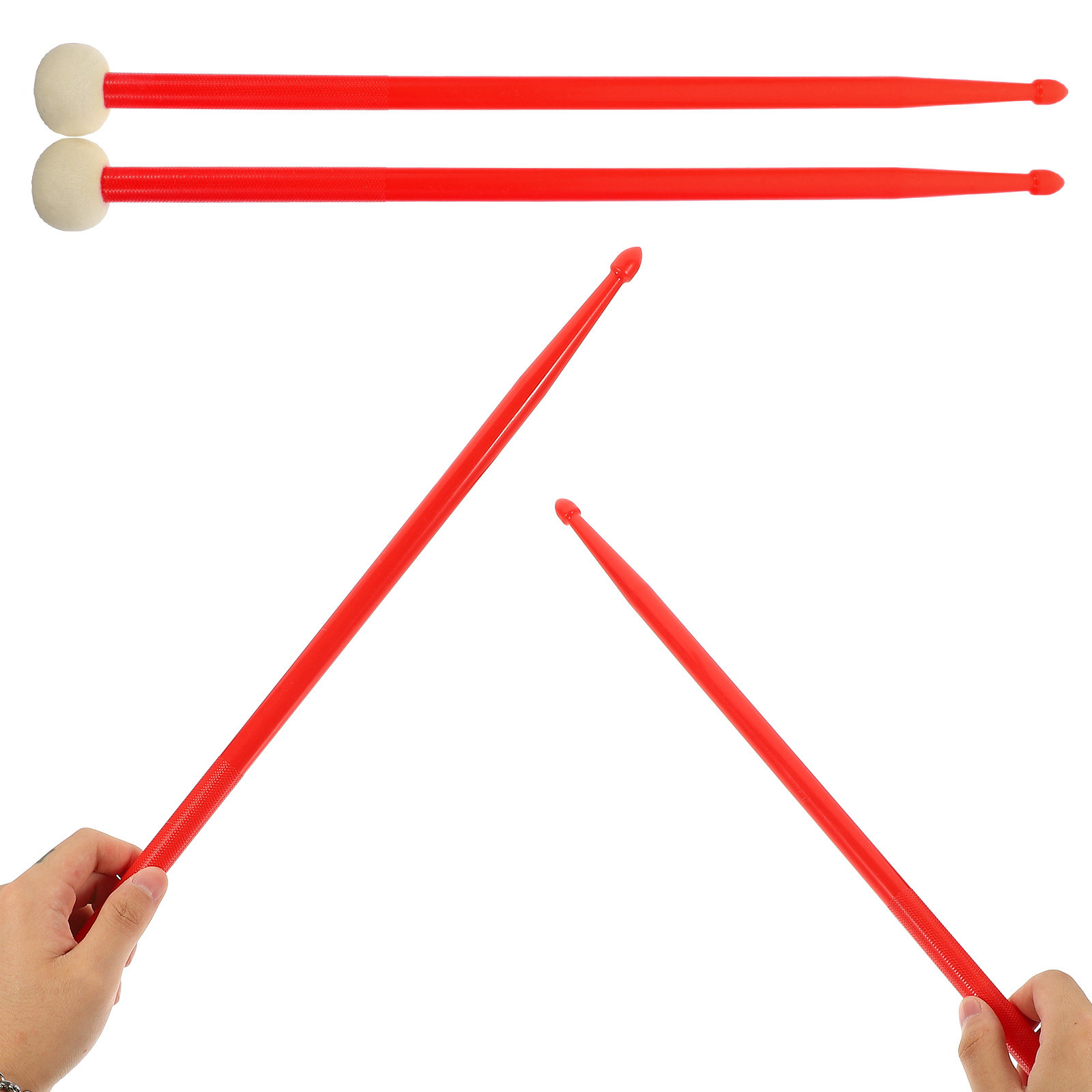 1Pair Double-End Drumsticks Pr - Musical Instrument Ending In A recension och pris