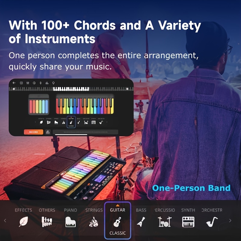Stylish LED-Backlit PopuPiano  - Musical Instrument Organ recension och pris